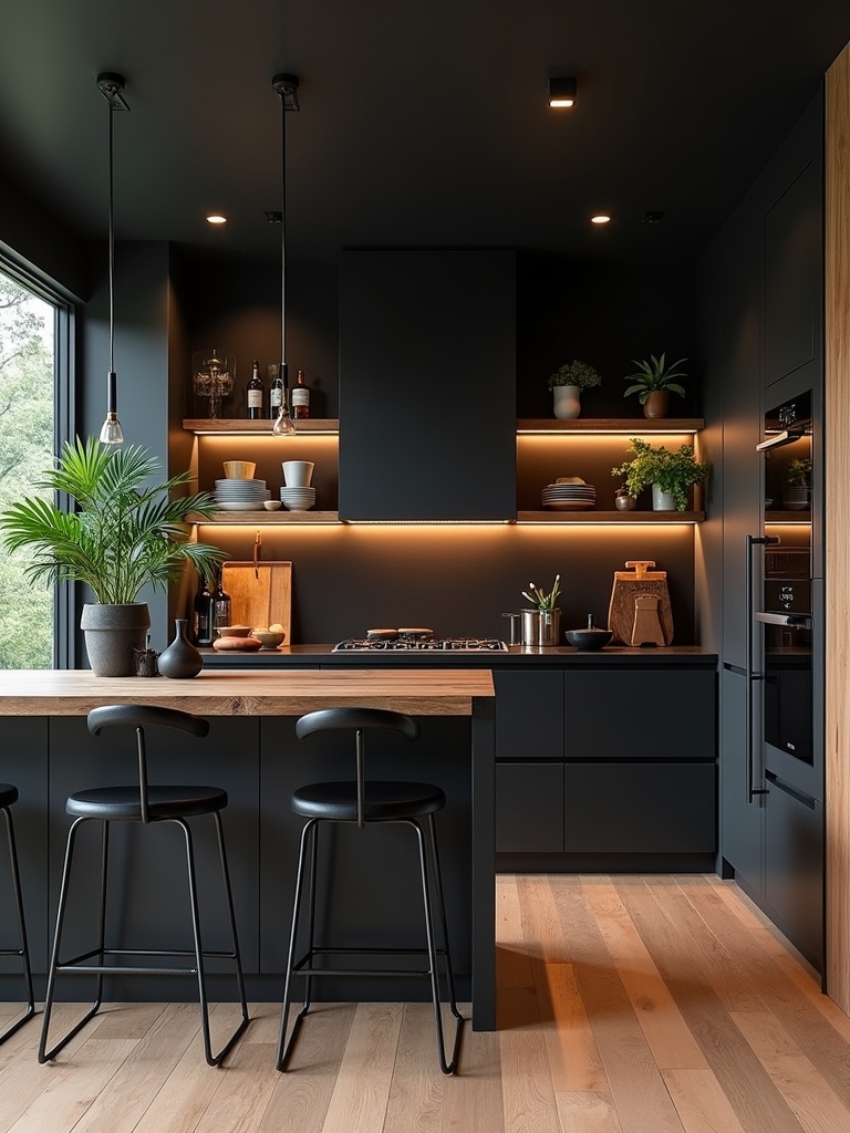integrated black kitchen appliances