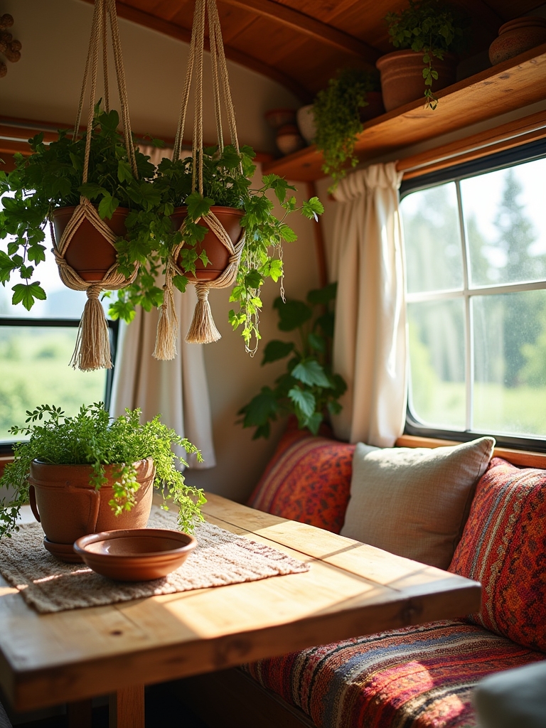 layered hanging planters shelves
