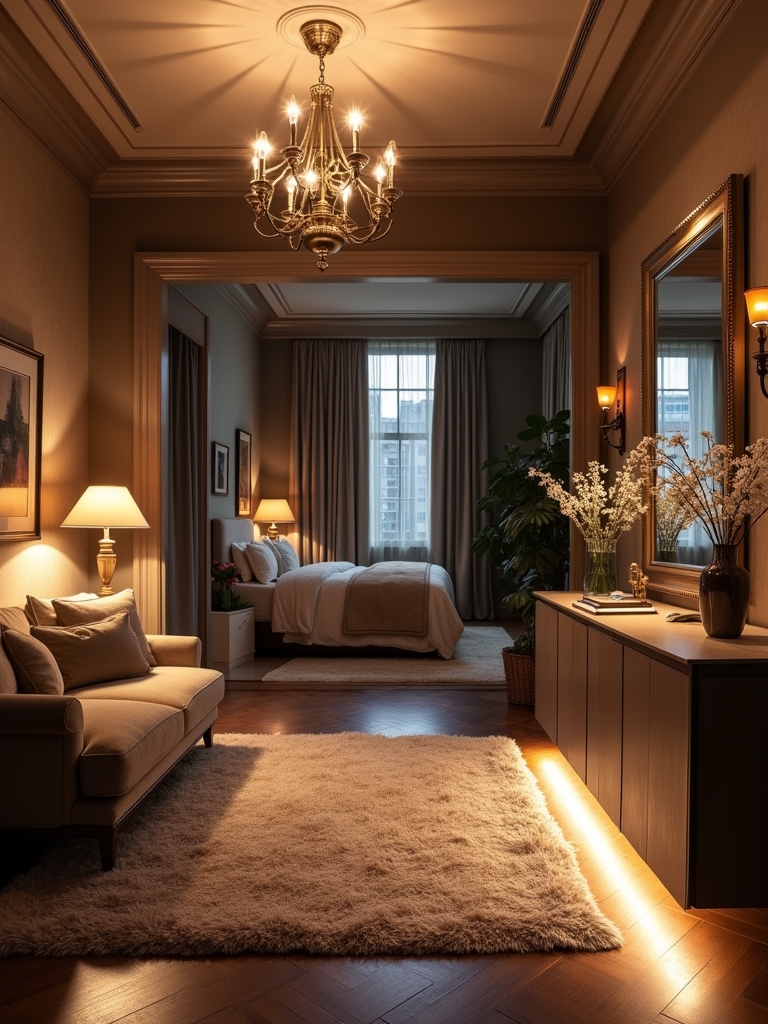 layered lighting for ambiance