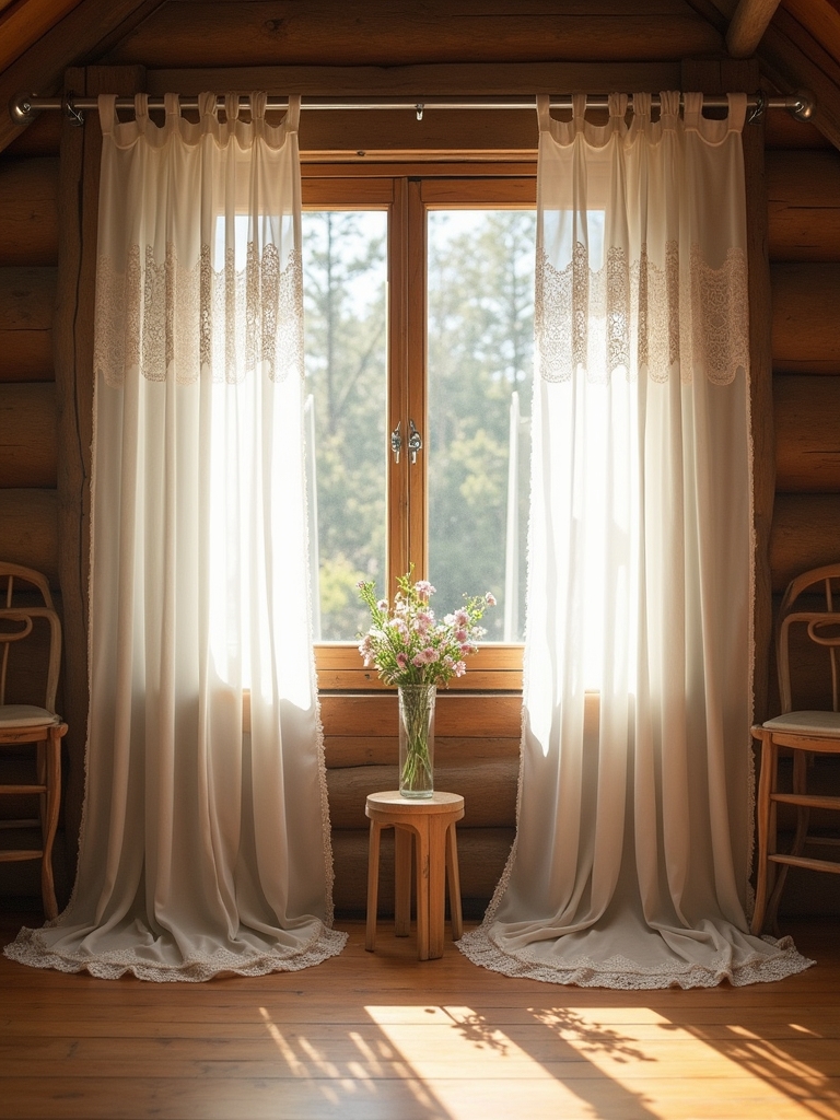 lightweight flowing vintage curtains