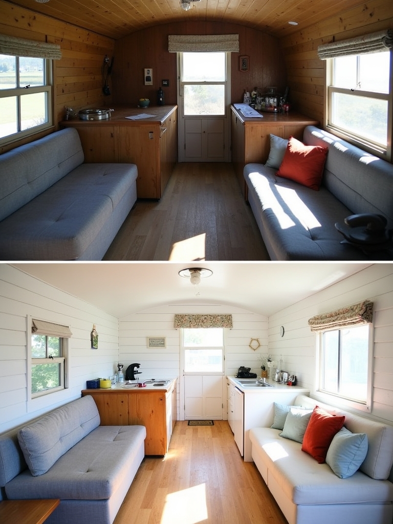 lightweight painted plywood shiplap