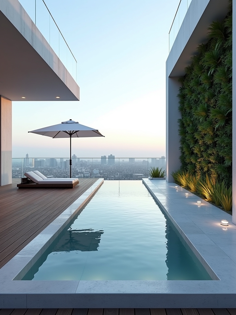 luxurious minimalist pool design
