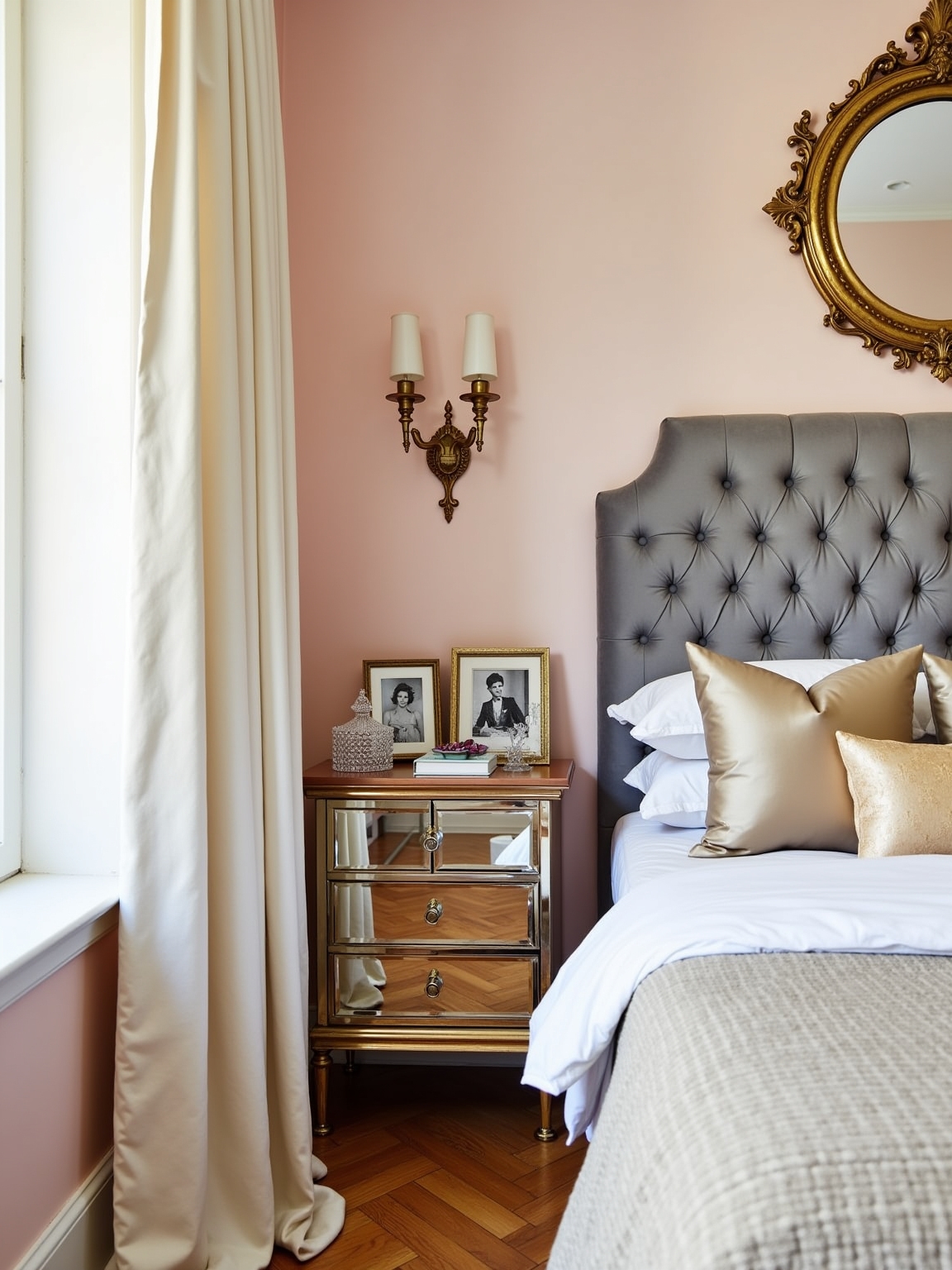 metallics and pastels harmony