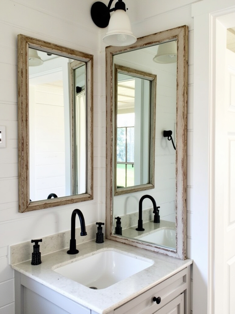 modern farmhouse mirror design