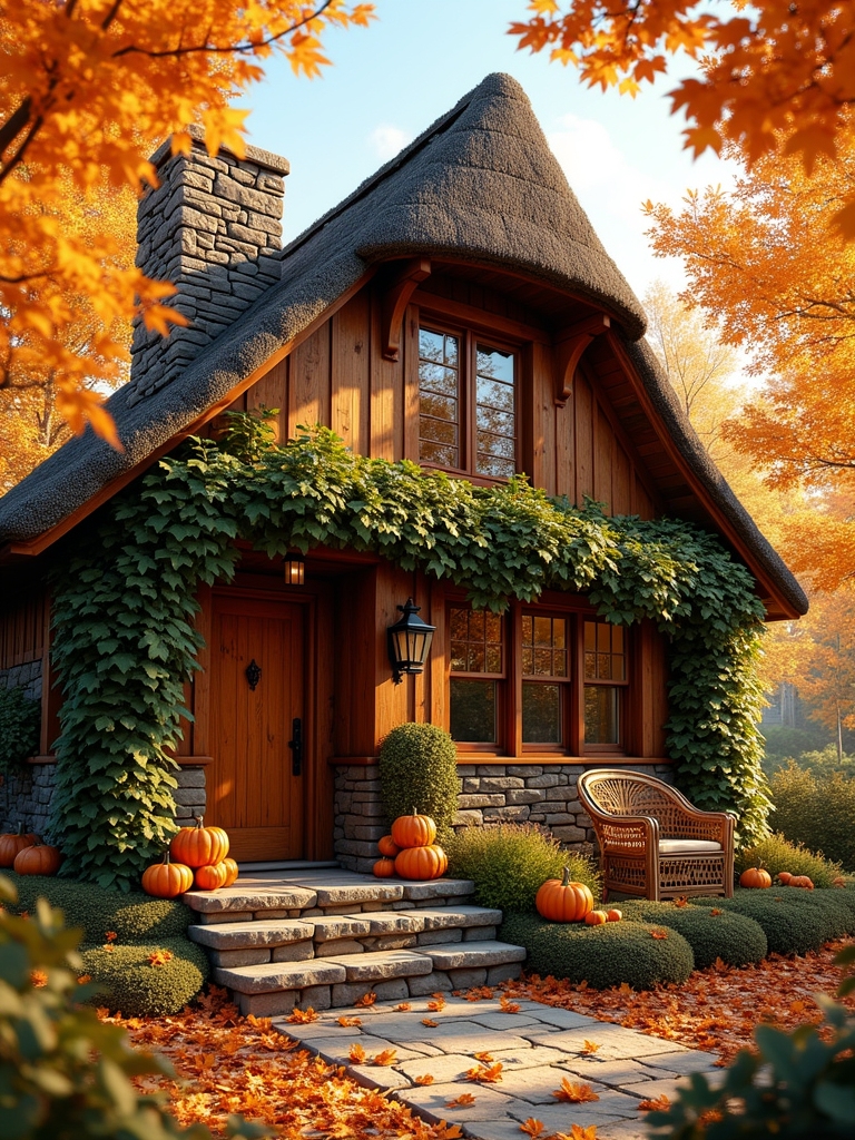 natural materials enhance rustic charm