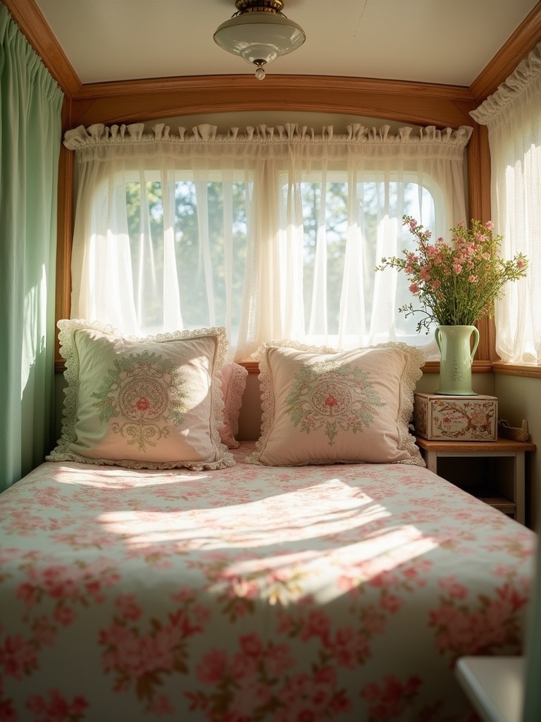 nostalgic feminine vintage textiles