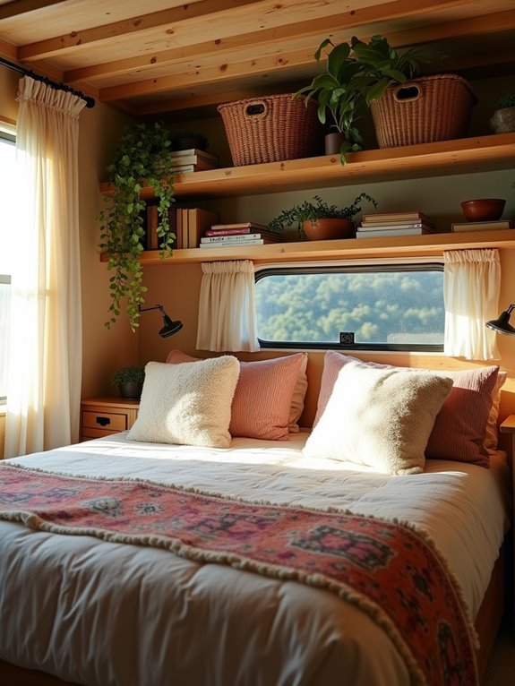 open shelving for spaciousness