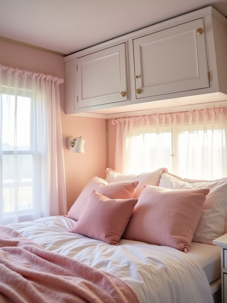 pastel pink cabinet makeover