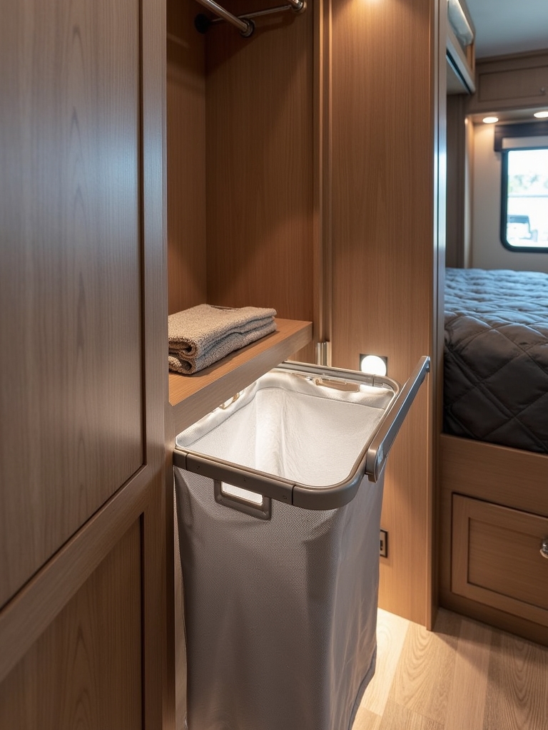 retractable laundry hamper design