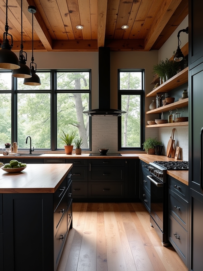 rustic modern black wood