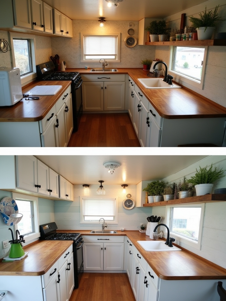 rustic modern butcher block countertops