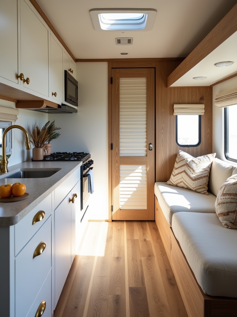 rustic wood enhances rv interiors