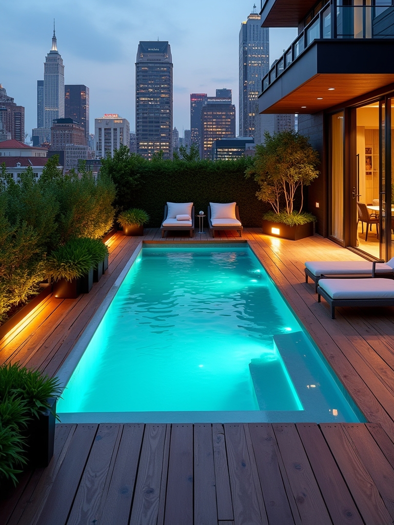 seamless deck integrated pool design