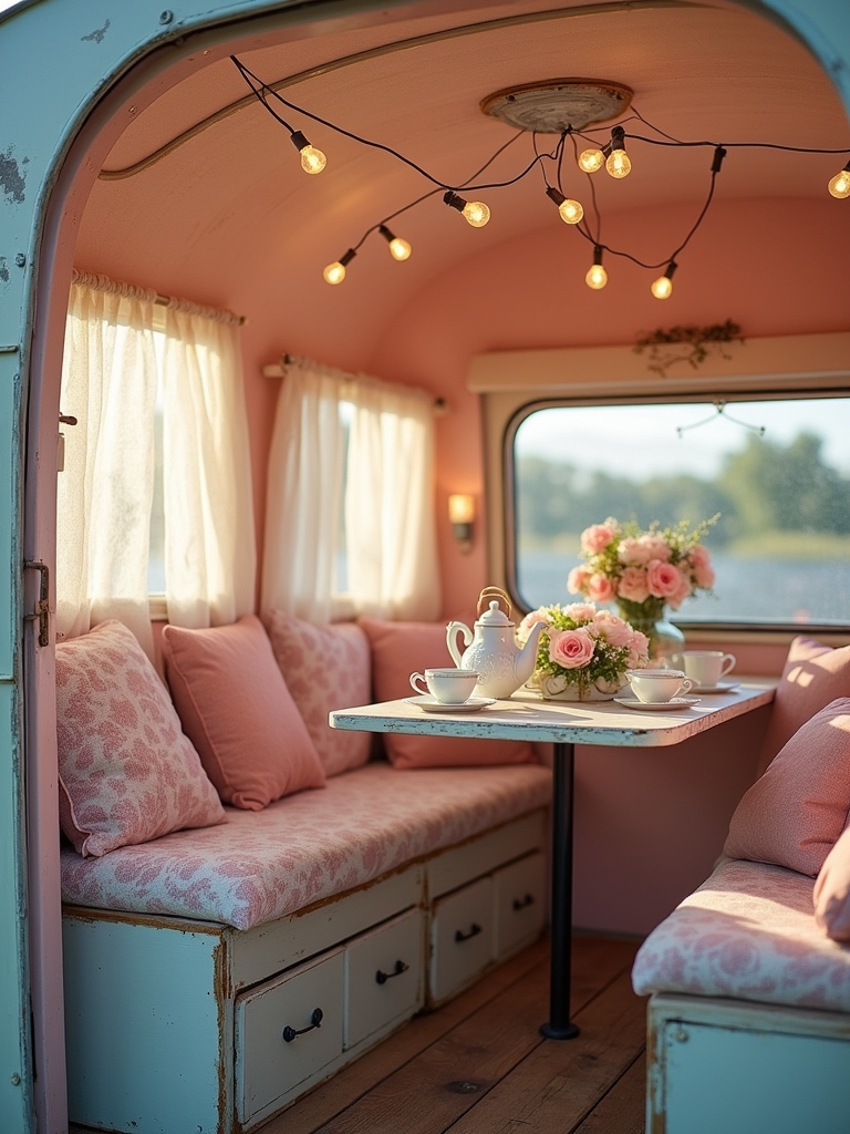 shabby chic camper decor