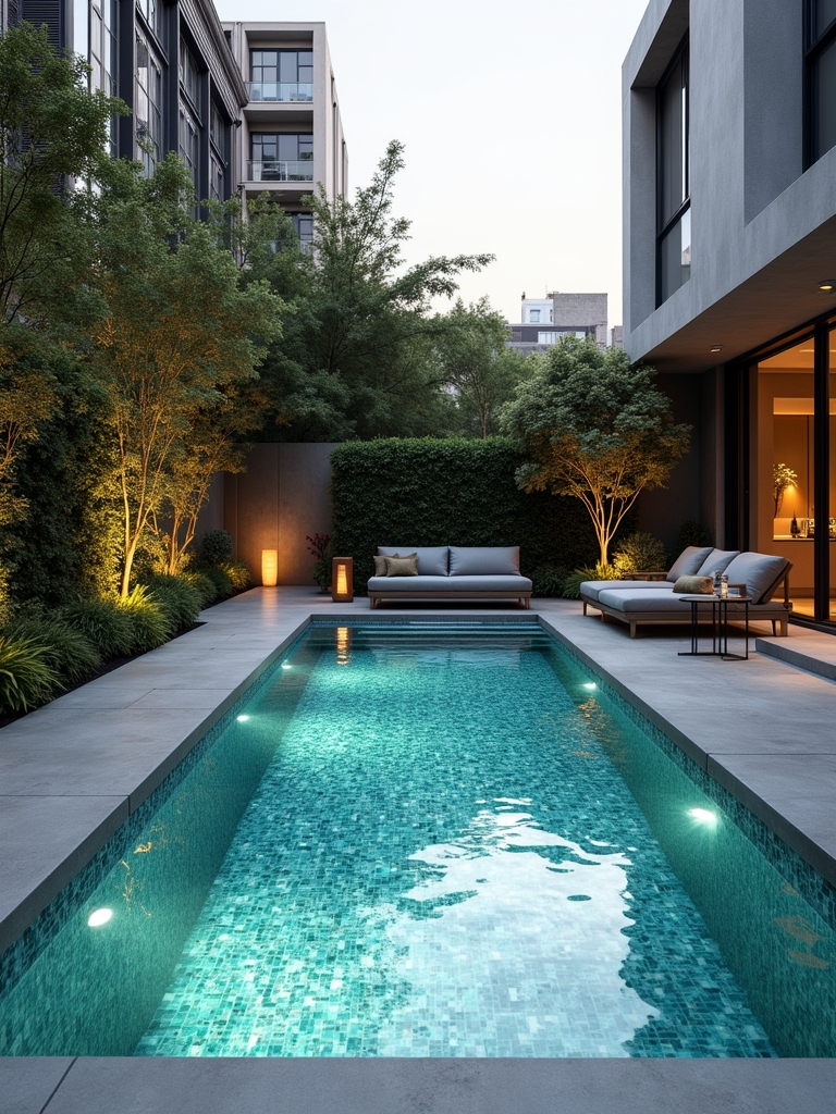 shimmering tile pool designs