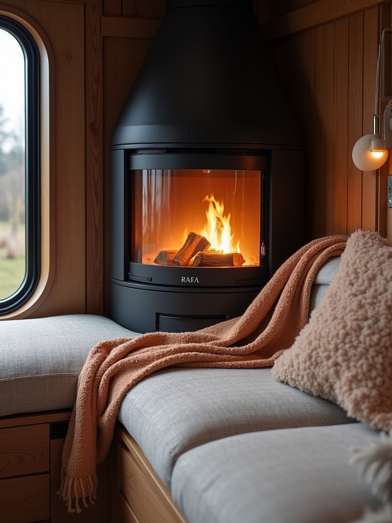 sleek curved glass fireplaces