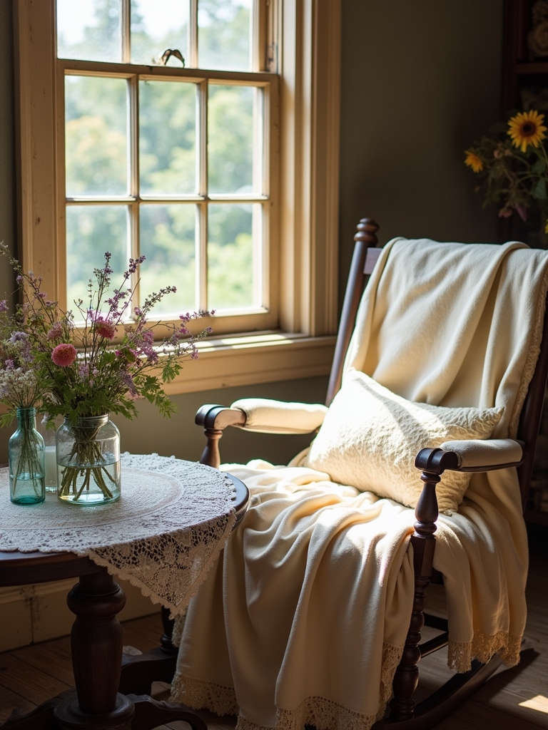 soft linens with lace