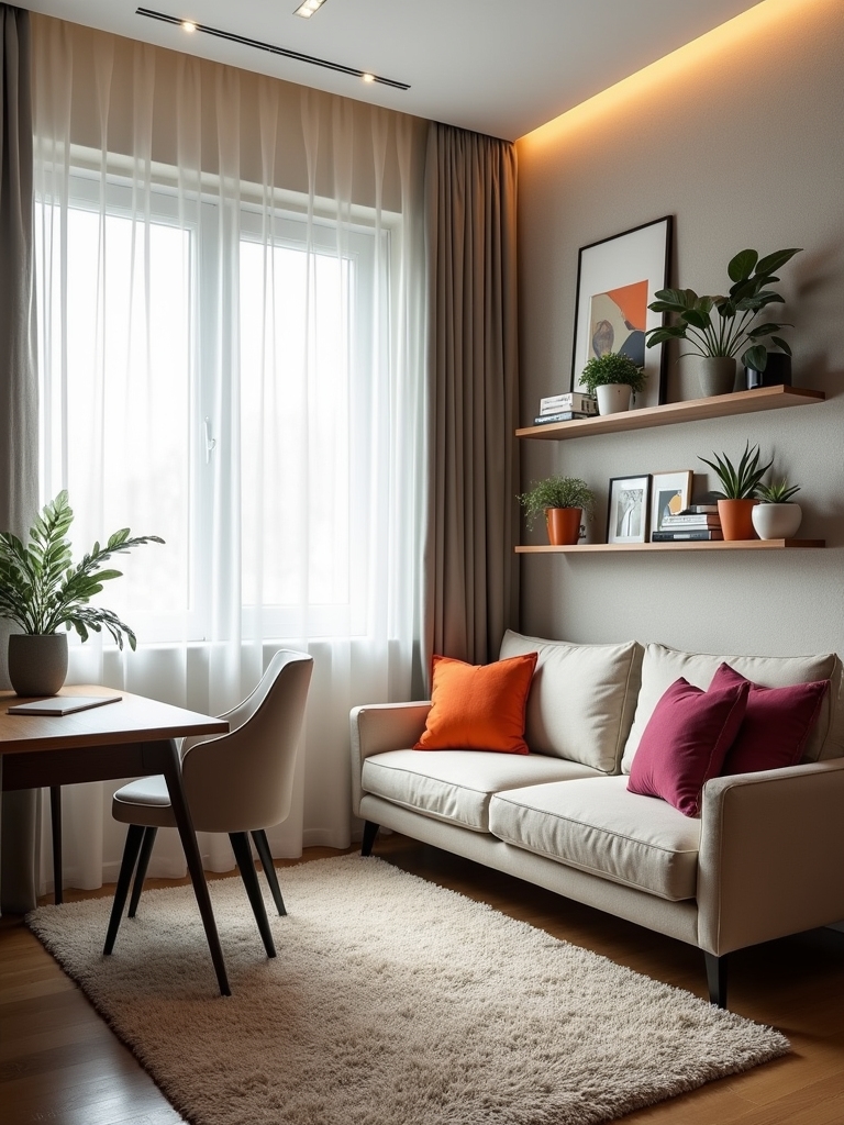 strategic compact furniture placement
