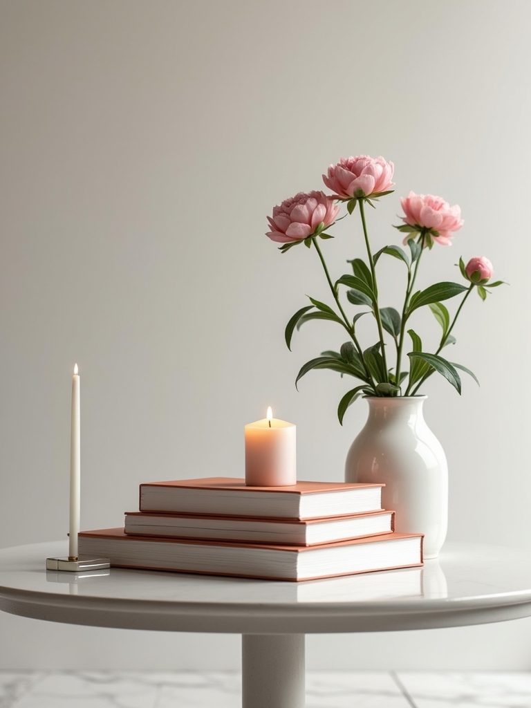 stylish book stacking techniques