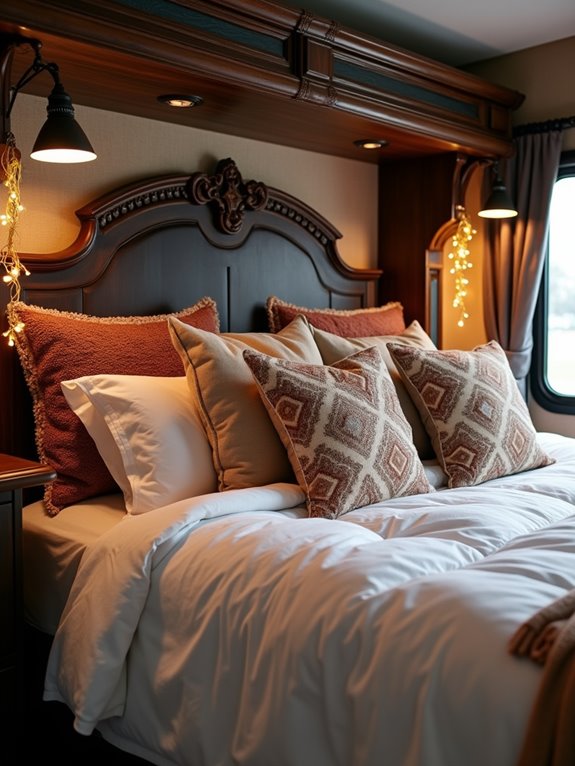 stylish dark headboards enhance