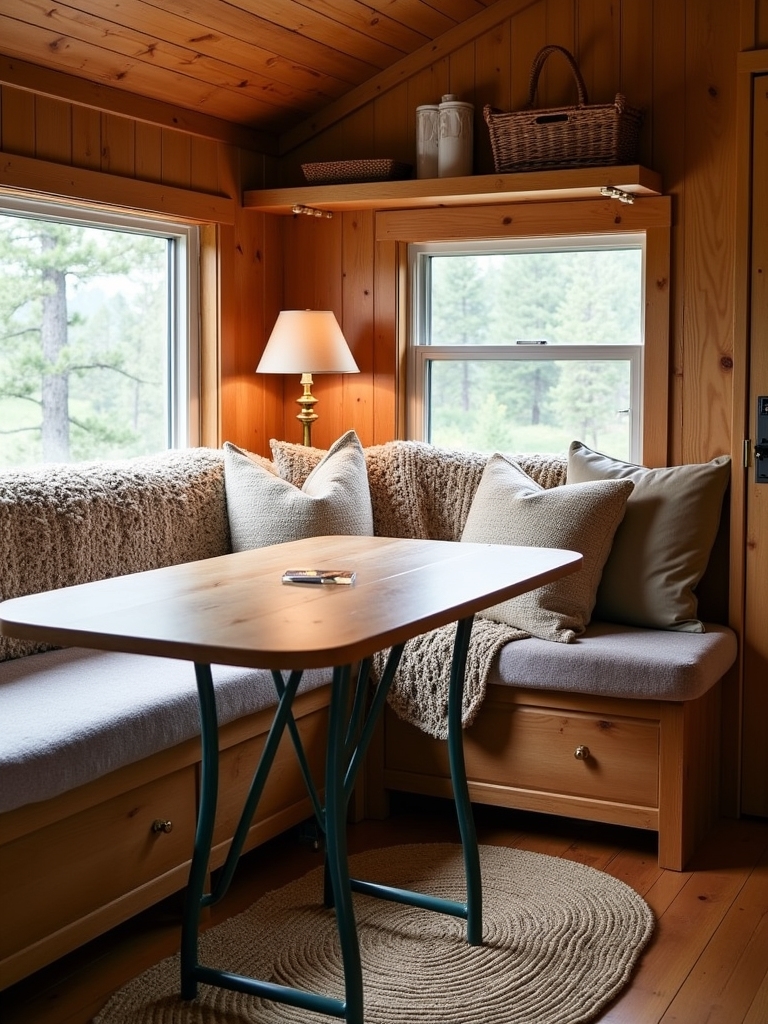 textured camper interior design