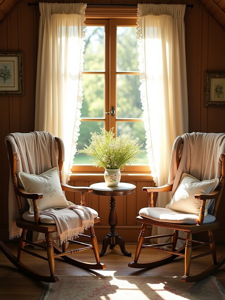timeless rustic rocking chairs