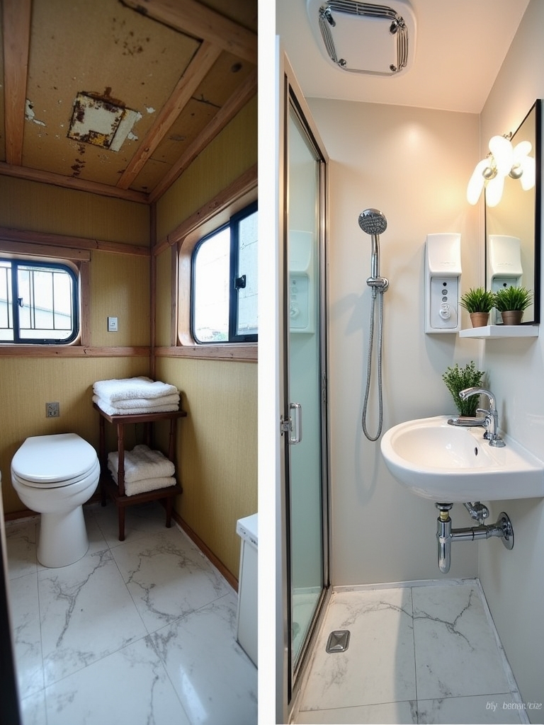 transform cramped rv bathroom