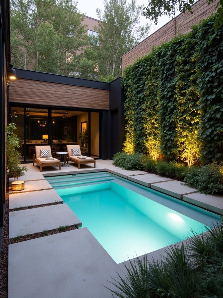 urban compact pool retreats