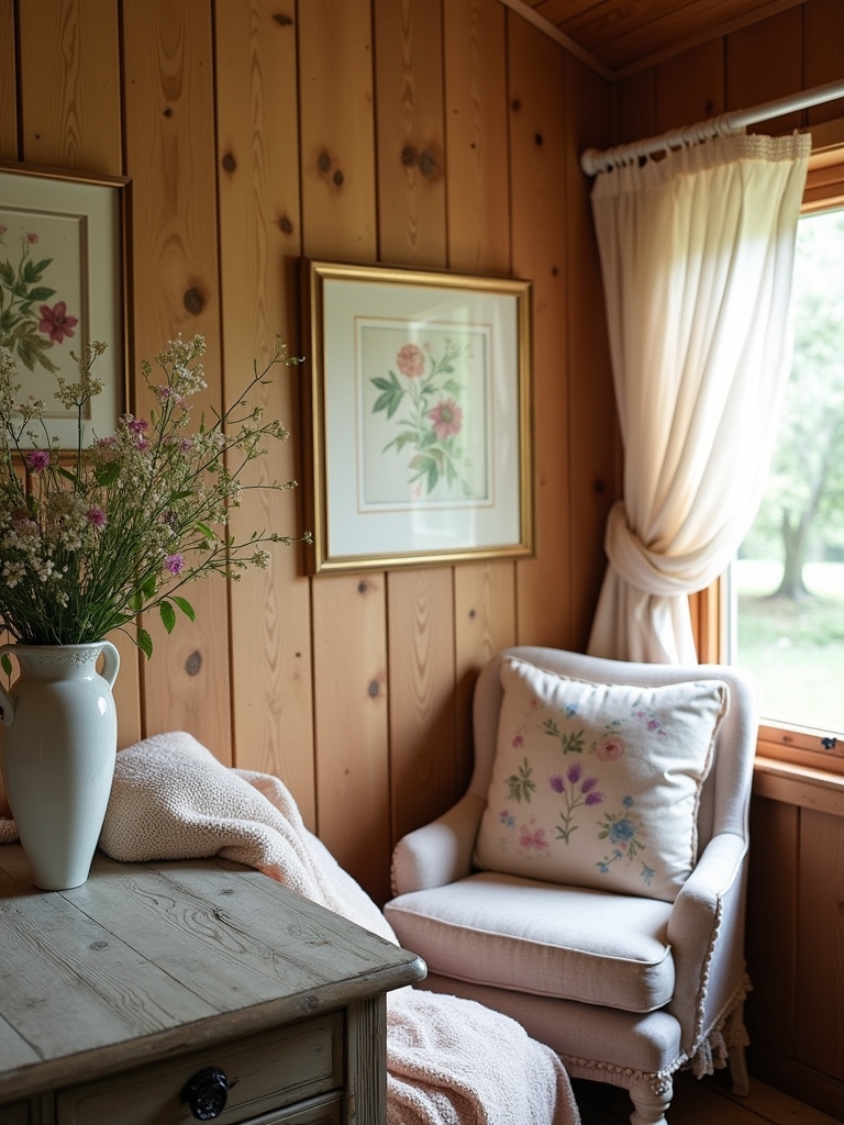 vintage floral cabin decor