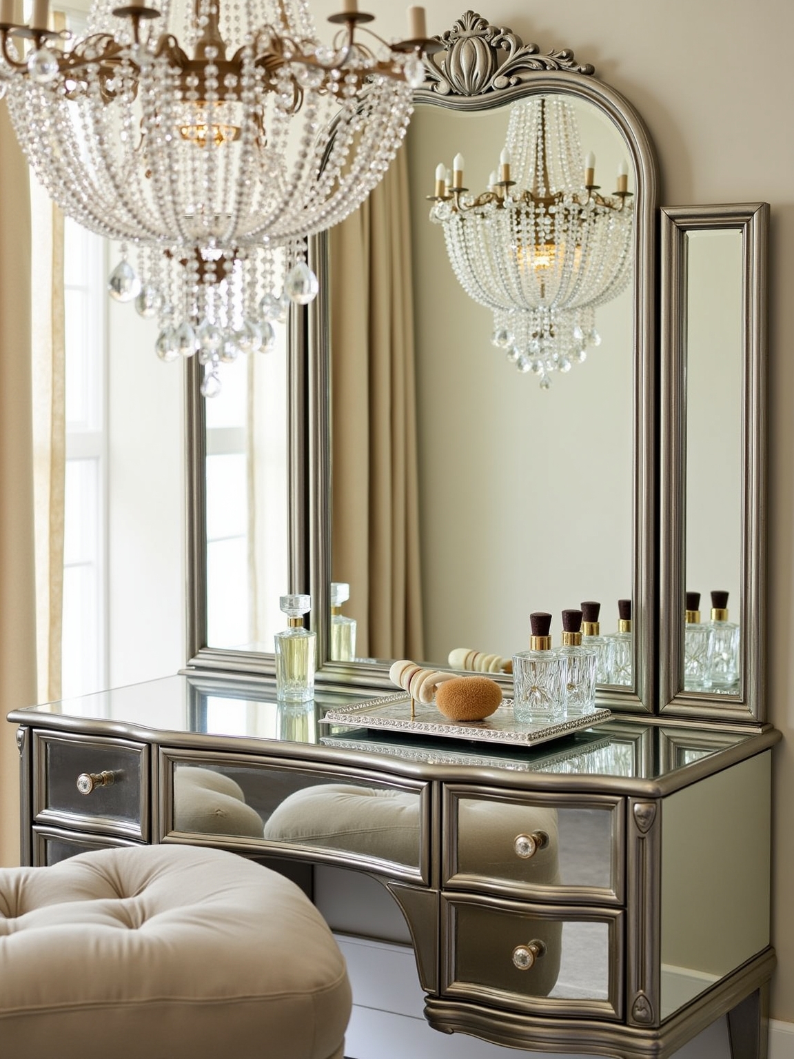 vintage glamour with mirrors