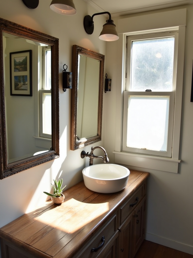 vintage mirrors bronze fixtures