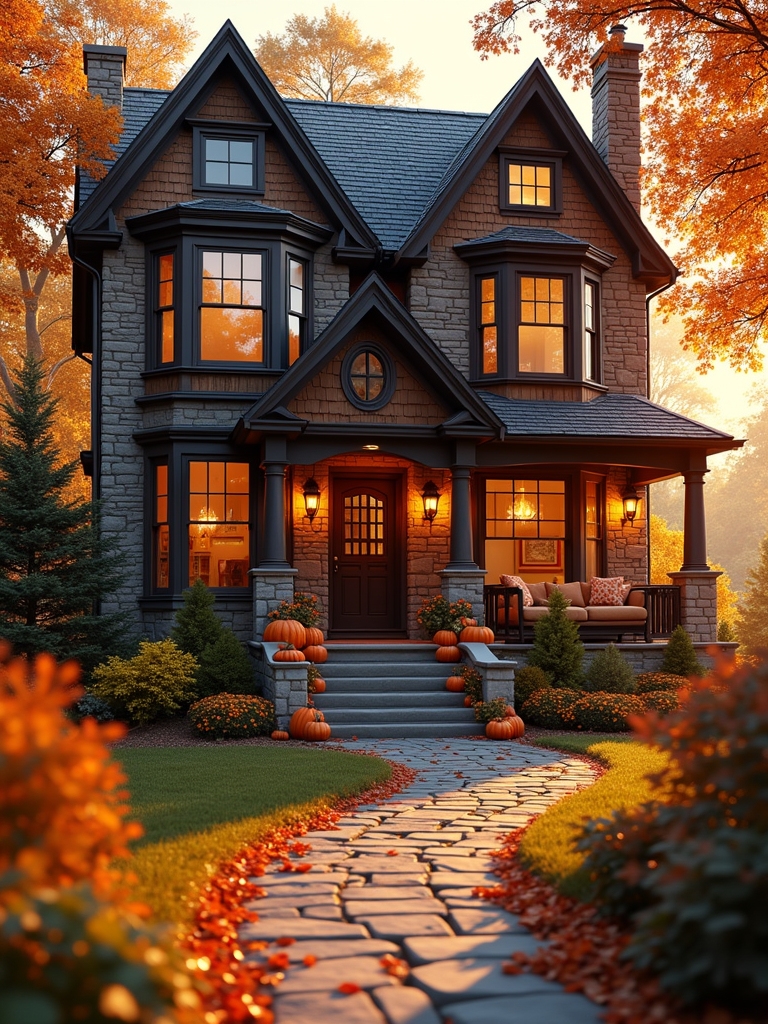 warm autumnal color scheme