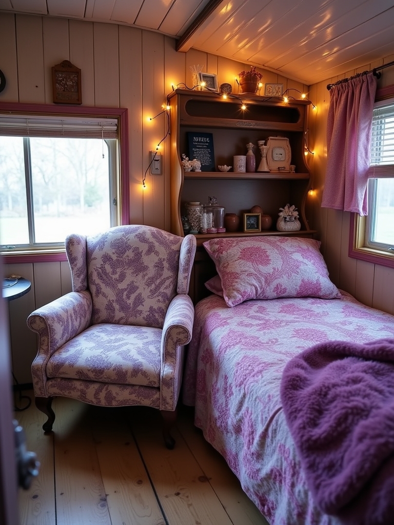 whimsical lavender fairy lights