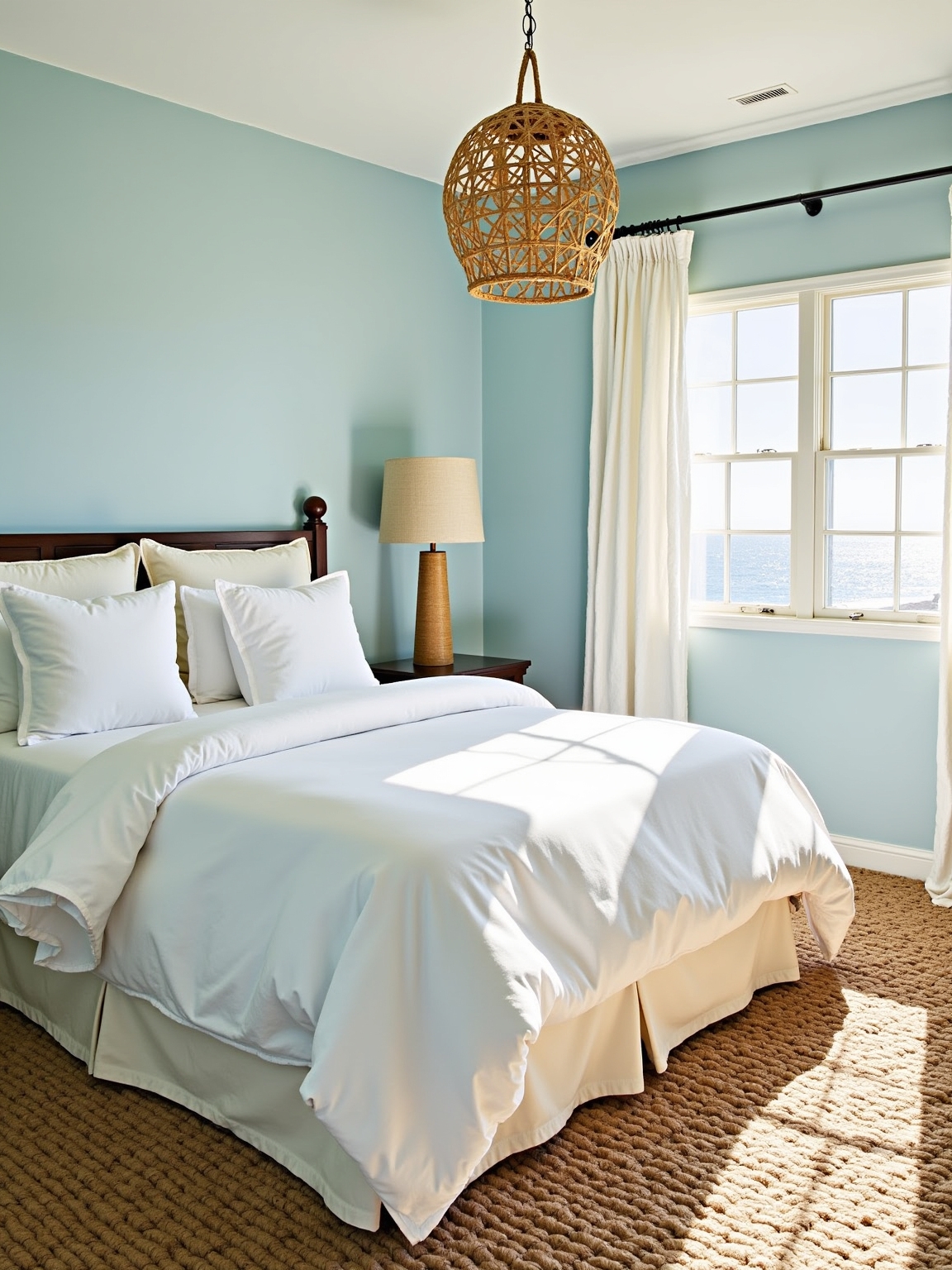 woven linen coastal lighting