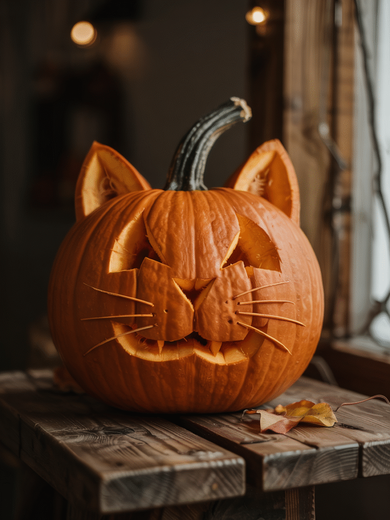 Classic Cat Face Carving