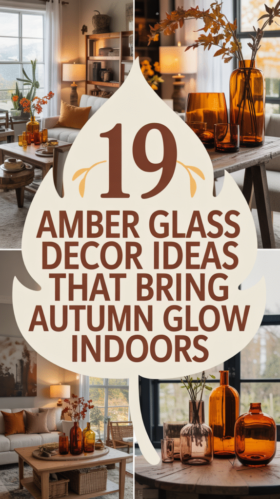 19 Amber Glass Fall Decor Ideas That Glow in Golden Light