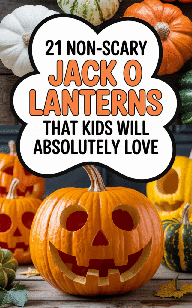 21 Cute & Kid-Friendly Jack O Lantern Ideas That Don’t Look Scary
