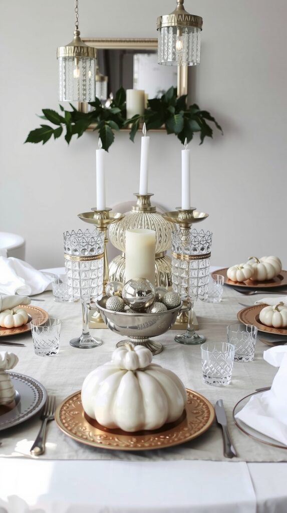 Elegant Crystal and Metallic Accents