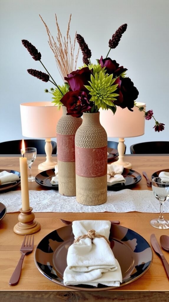 Artisanal Pottery and Handcrafted Touches