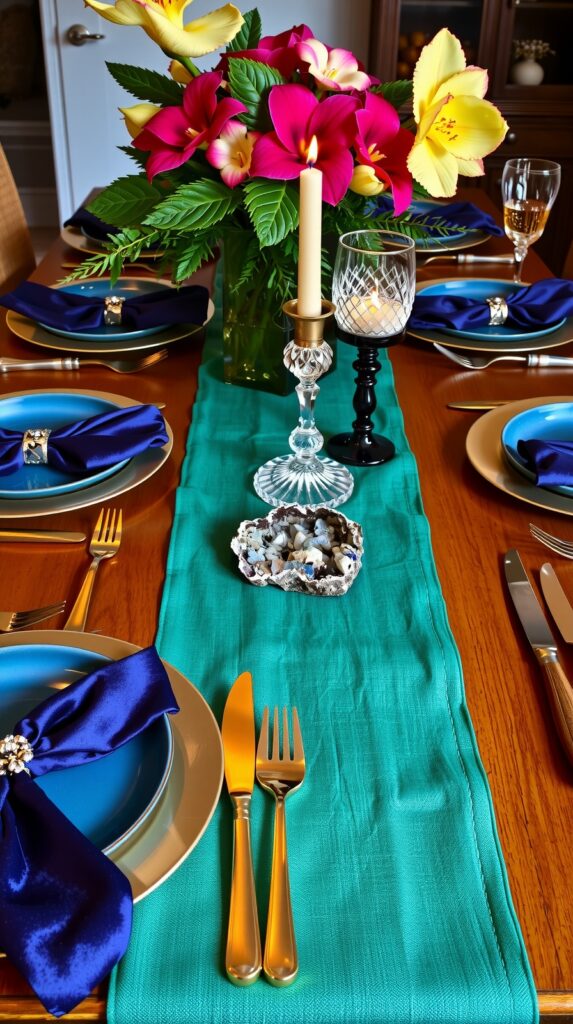Jewel-Toned Table Settings