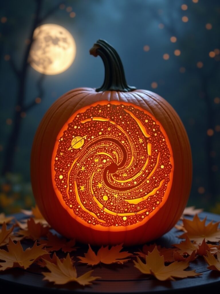 Swirling Starry Night Full Scene Carving