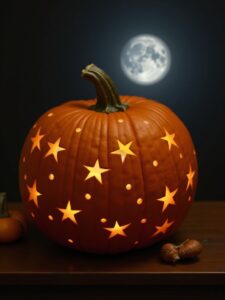 22 DIY Starry Night Pumpkin Carving Patterns You'll Love