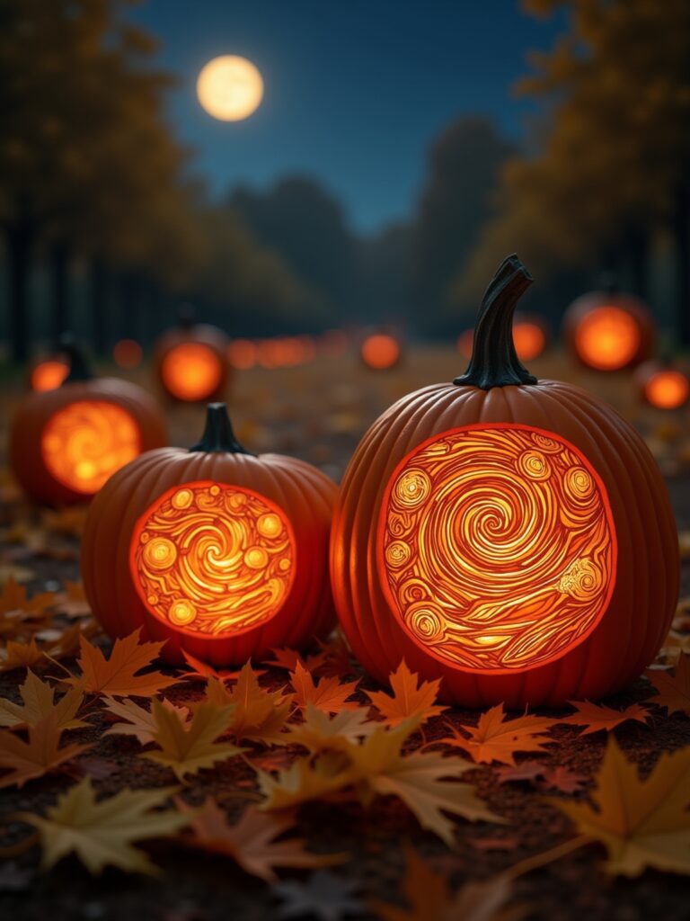 Simple Autumnal Leaves With Star Accents