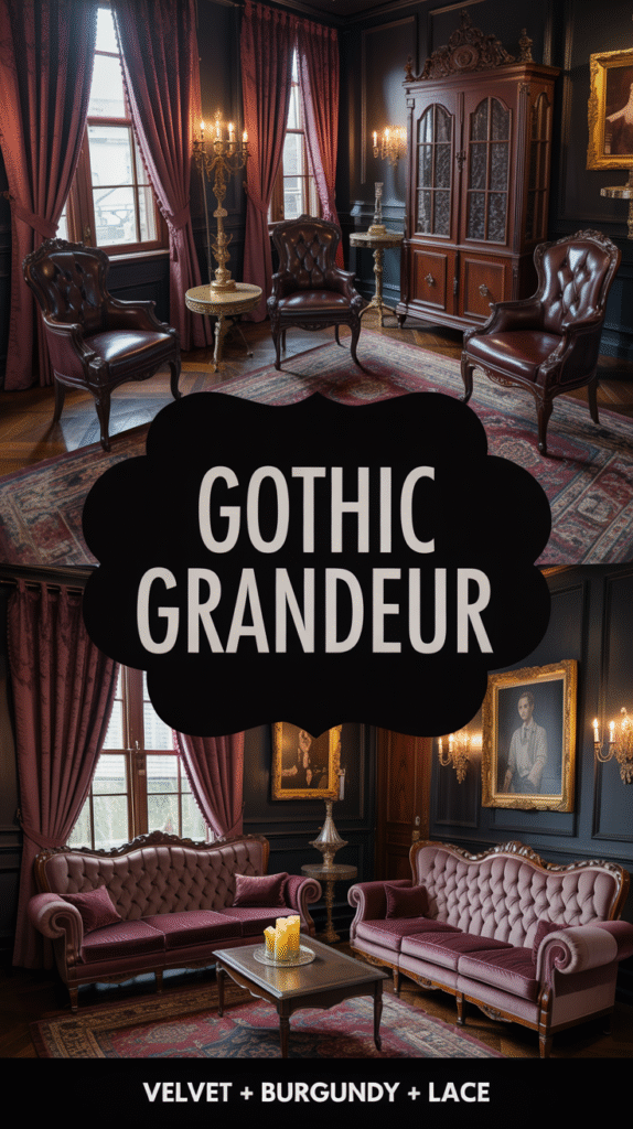 Moody Burgundy and Black Color Scheme