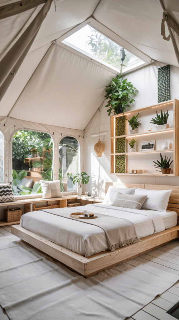 Modern Bell Tent With Minimalist White Decor