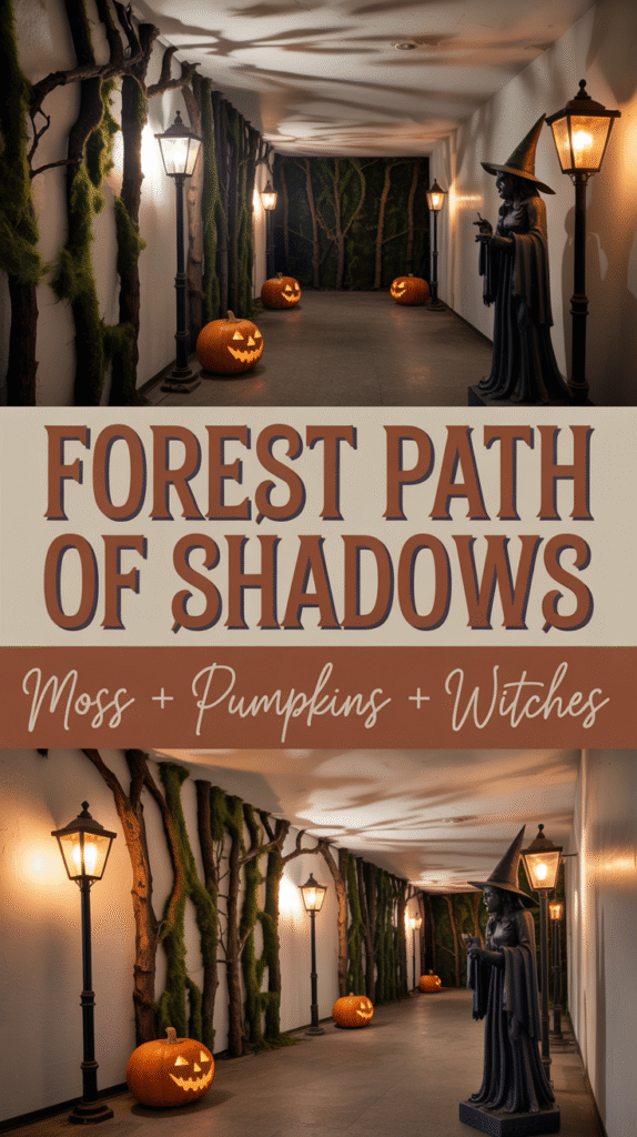 Faux Branch and Moss Wall Coverings