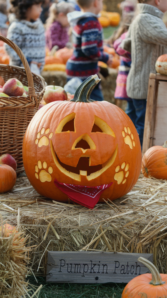 Playful Puppy Pumpkin