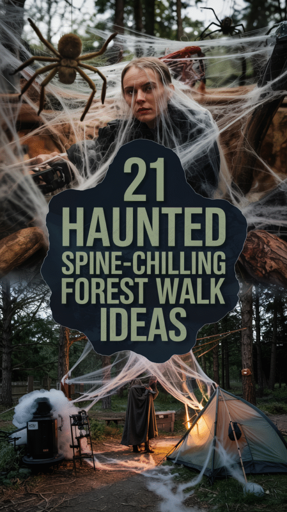 Spider Nest Trail With Oversized Fake Arachnids