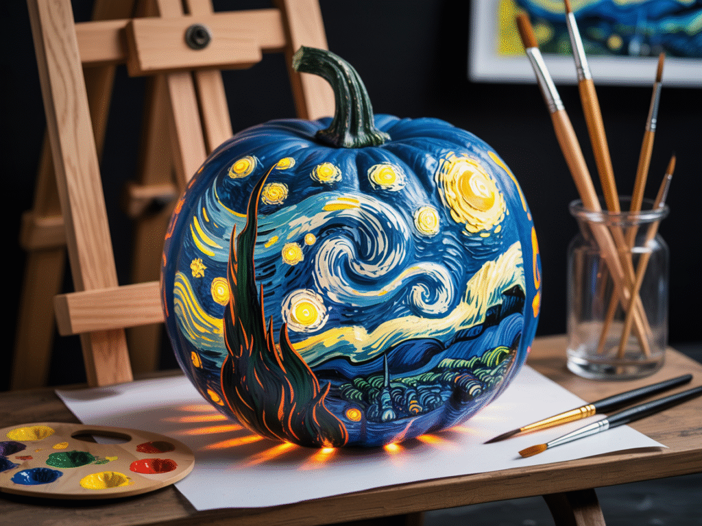 Van Gogh-Inspired Full Skin Scrape Design