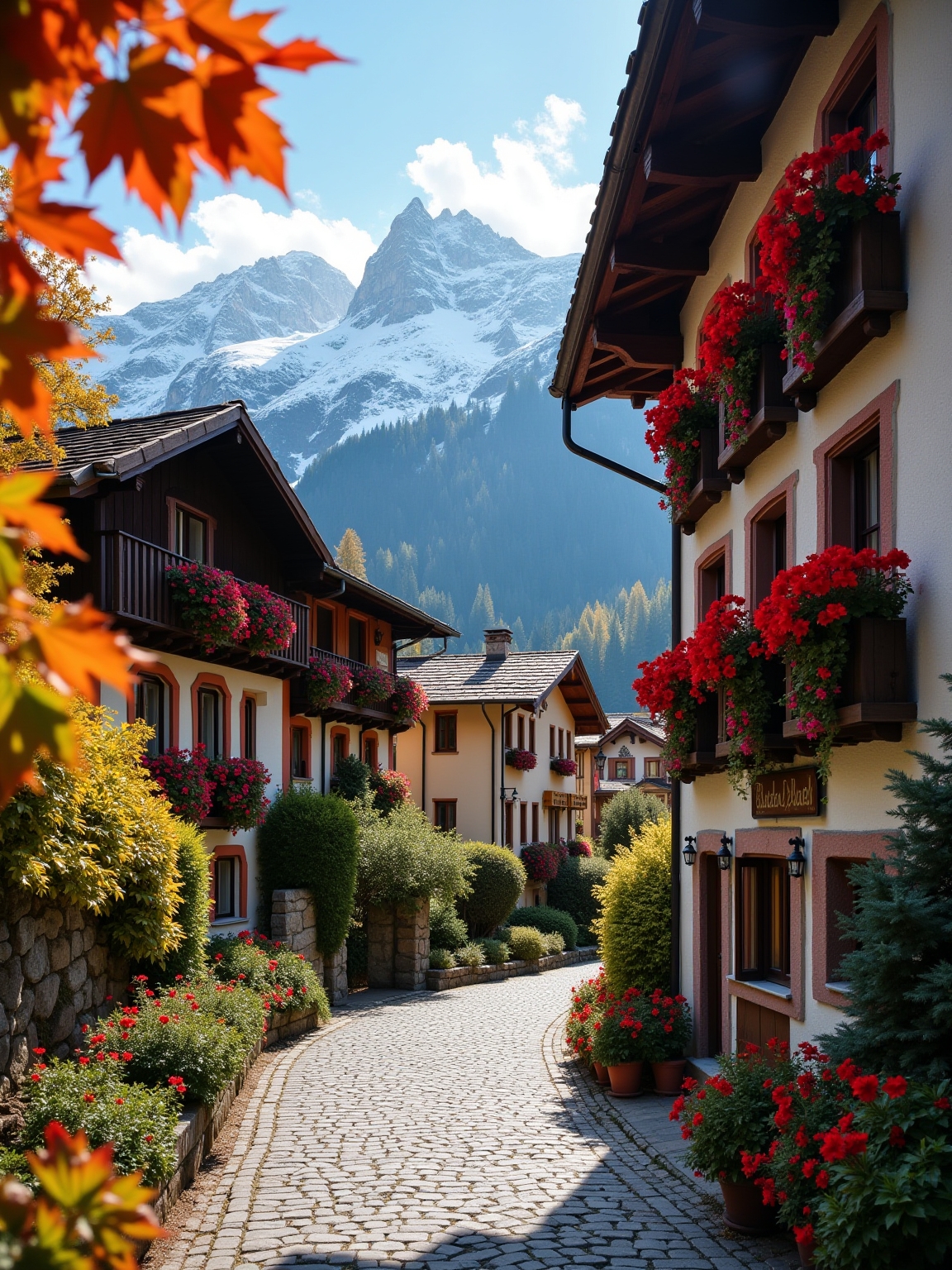 alpine skiing and scenic views